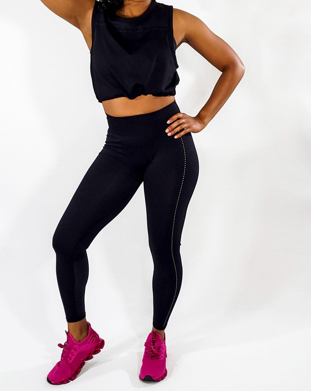 Bliss N Glow Leggings (Black, Mint Green, Wine, Pink)