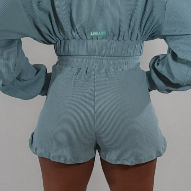 Calm N' Glam Shorts (Baby Blue)