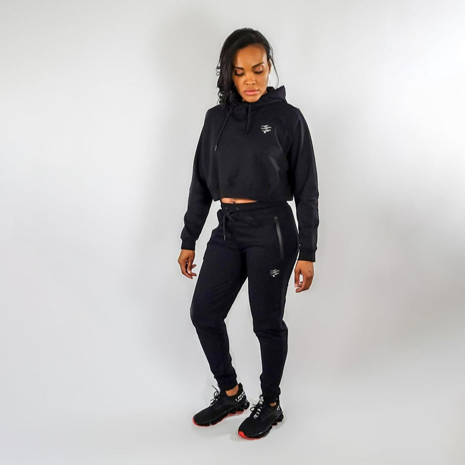 Crop Hoodie (Black)