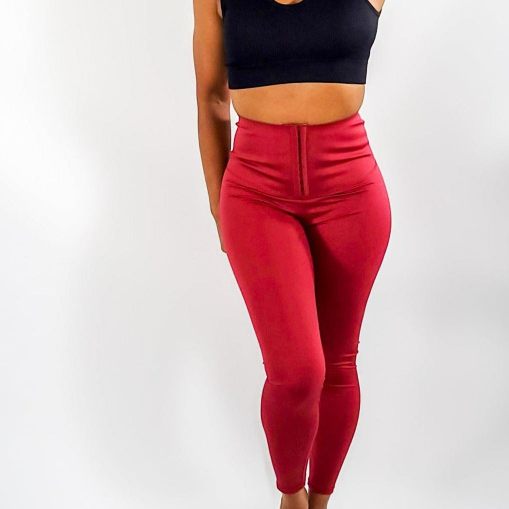 Waist Shero Leggings (Dark Red)