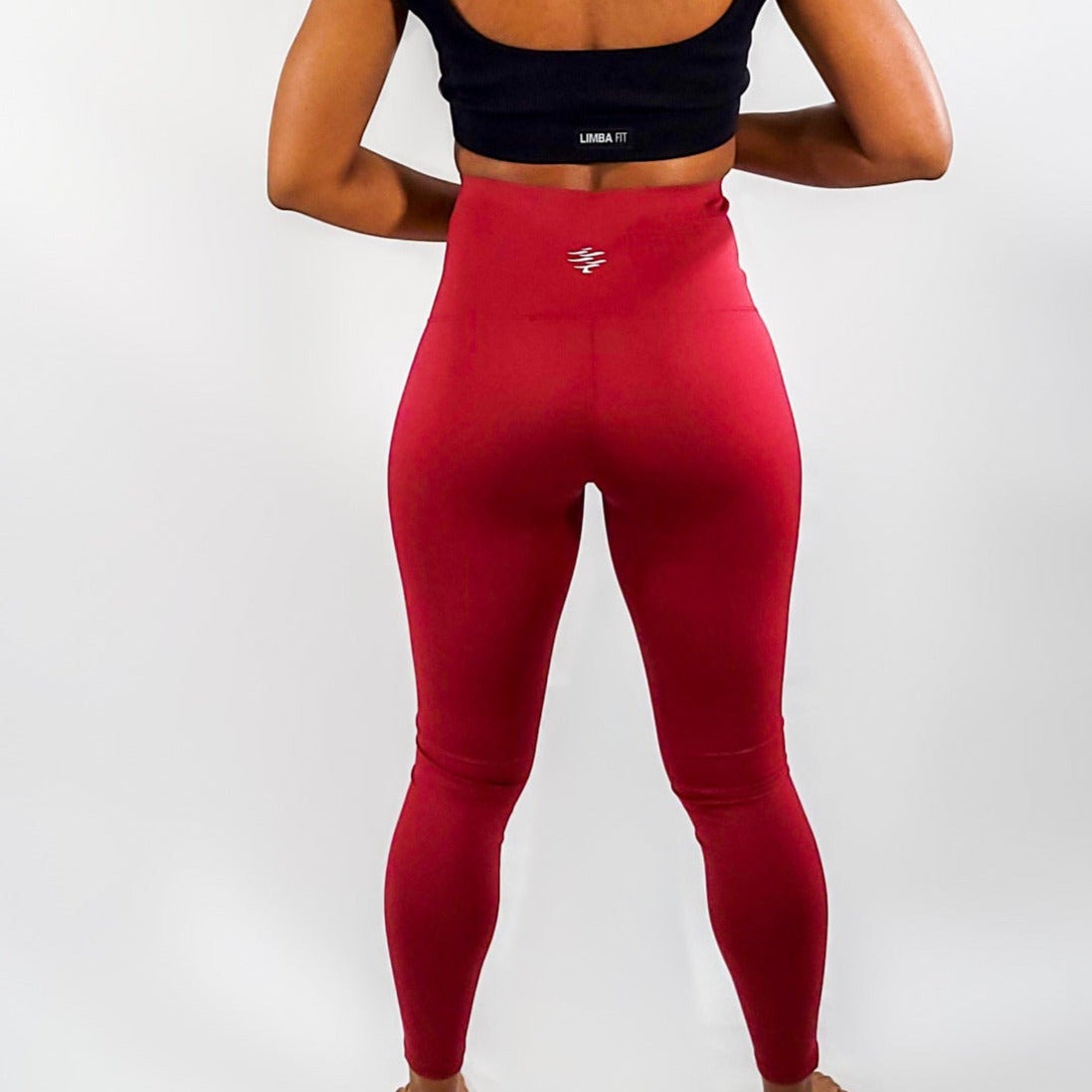 Waist Shero Leggings (Dark Red)