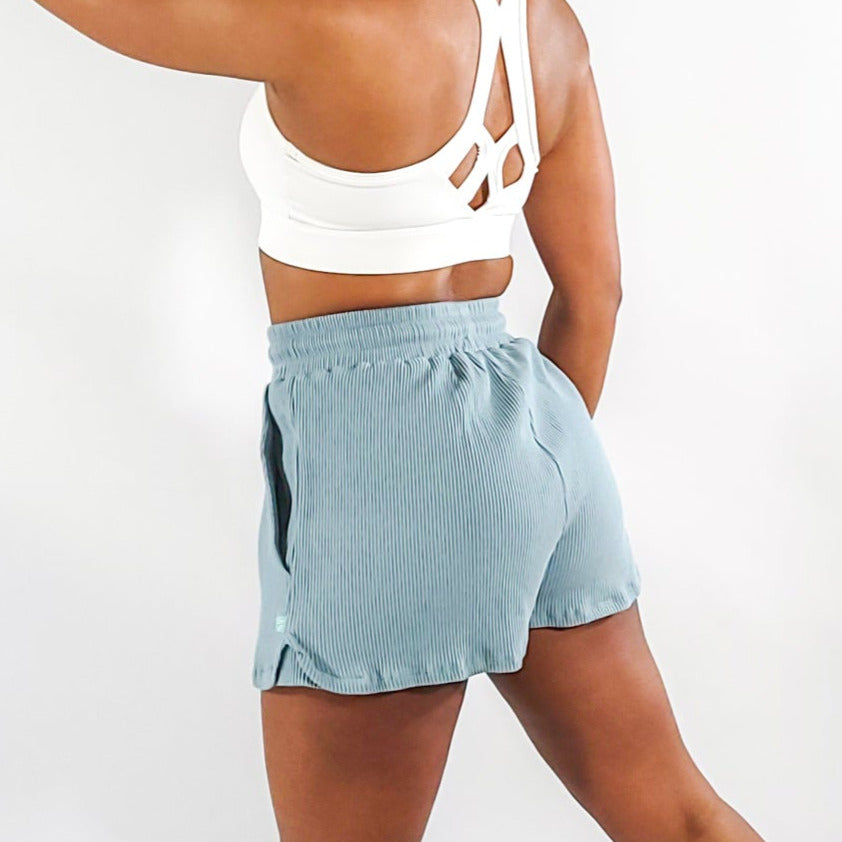 Calm N' Glam Shorts (Baby Blue)