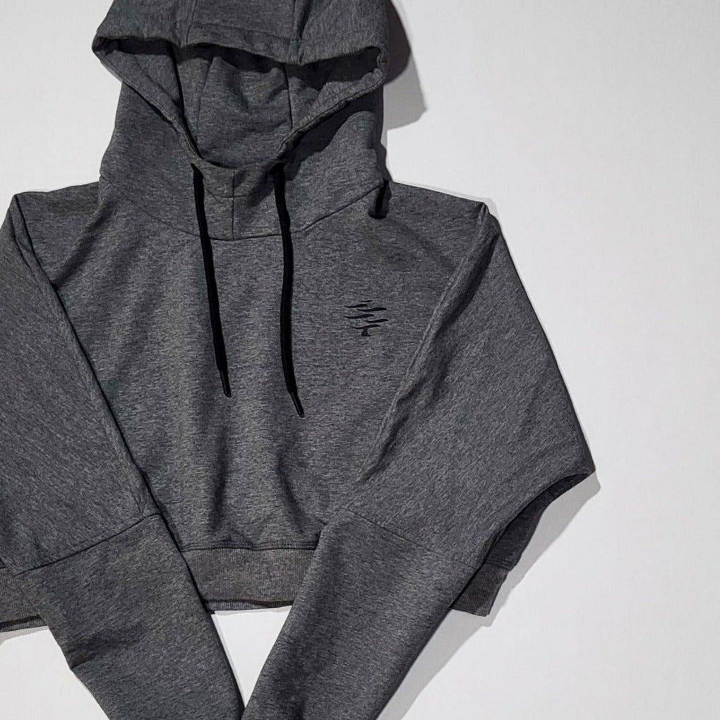 Crop Hoodie (Grey)