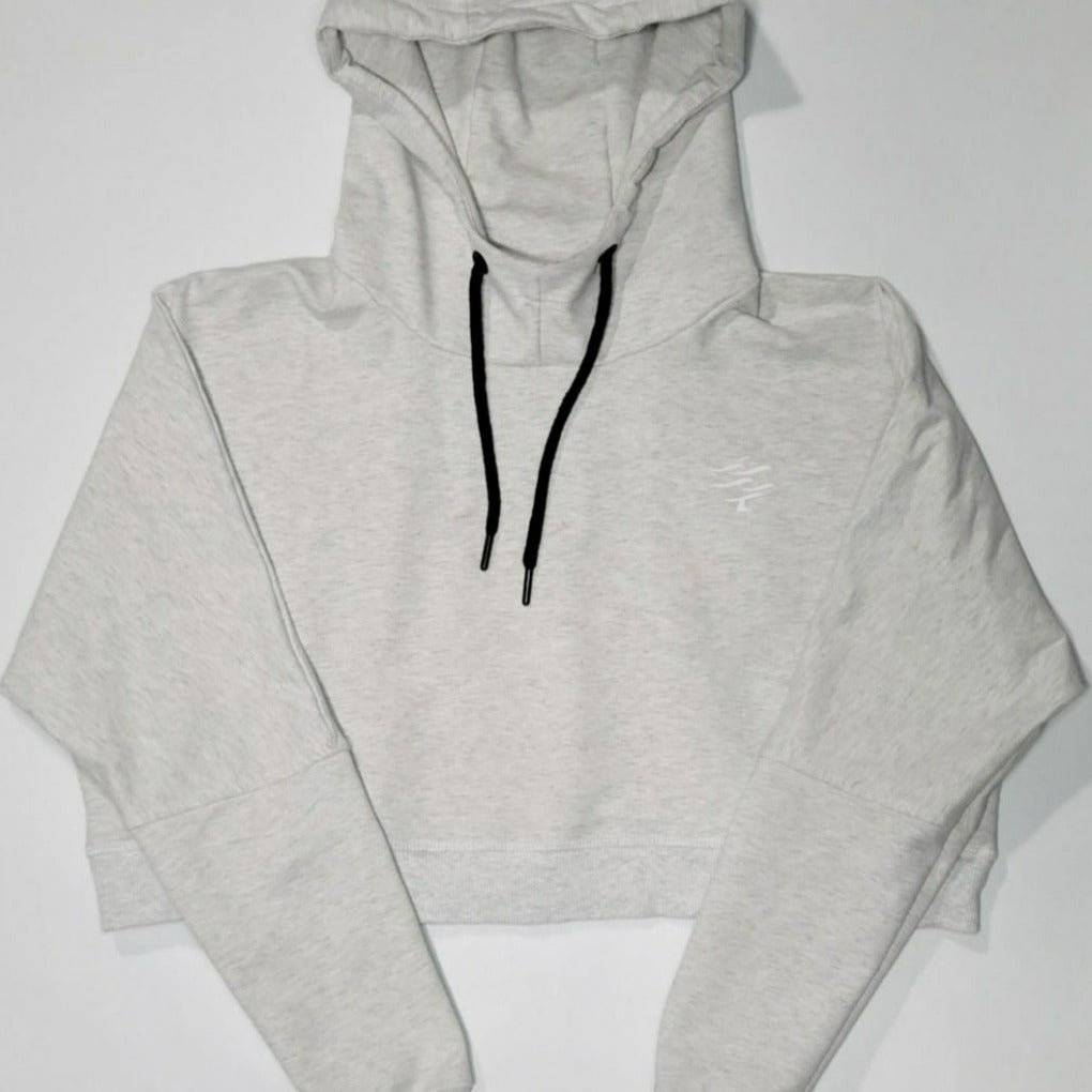 Crop Hoodie (Light Grey)