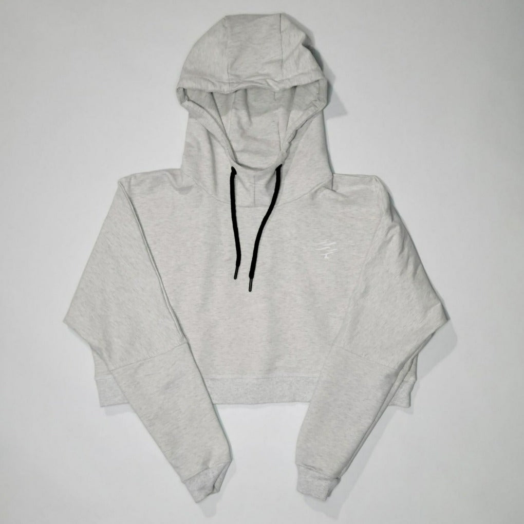 Crop Hoodie (Light Grey)