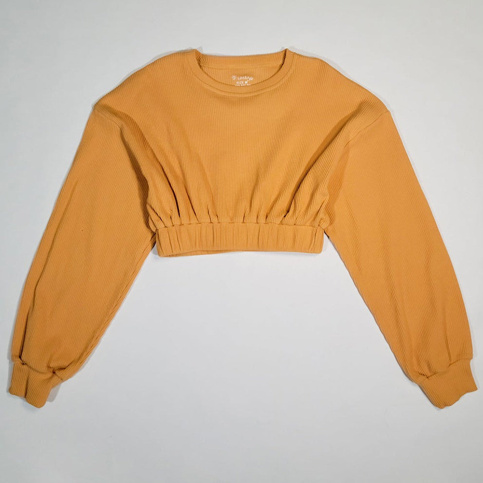 Calm N' Glam Crop Sweater (Honey)